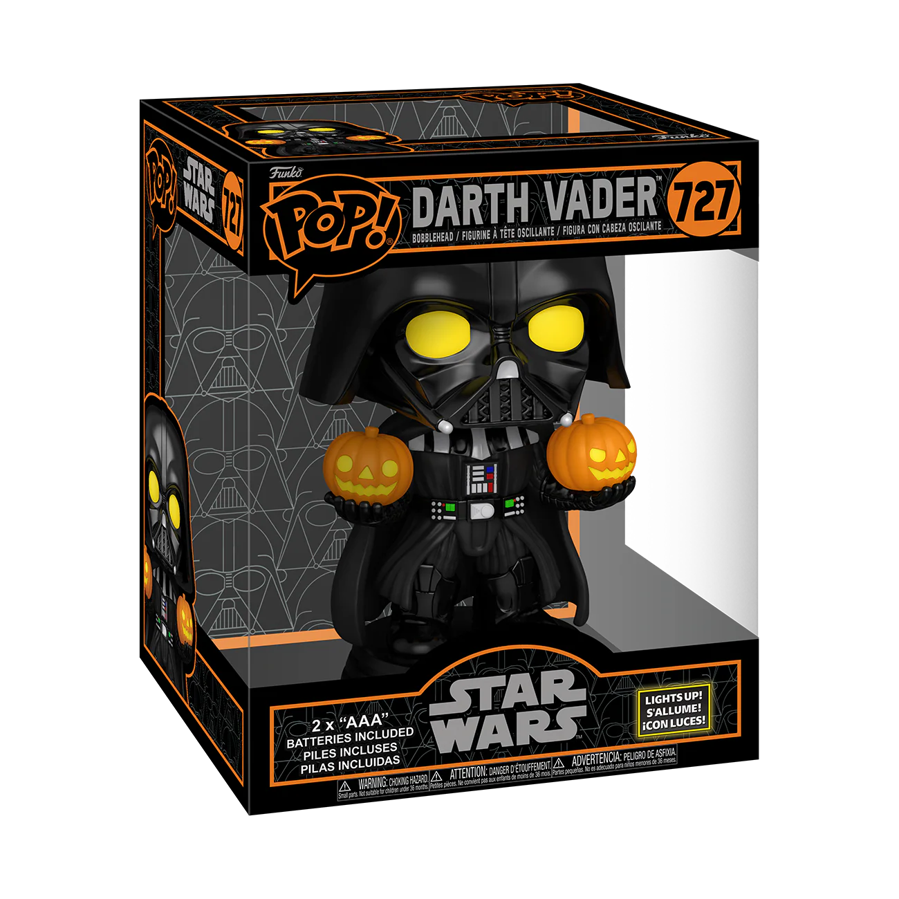 Darth Vader (Lights Up) Halloween Star Wars Funko Pop! Super Vinyl Figure - Image 3