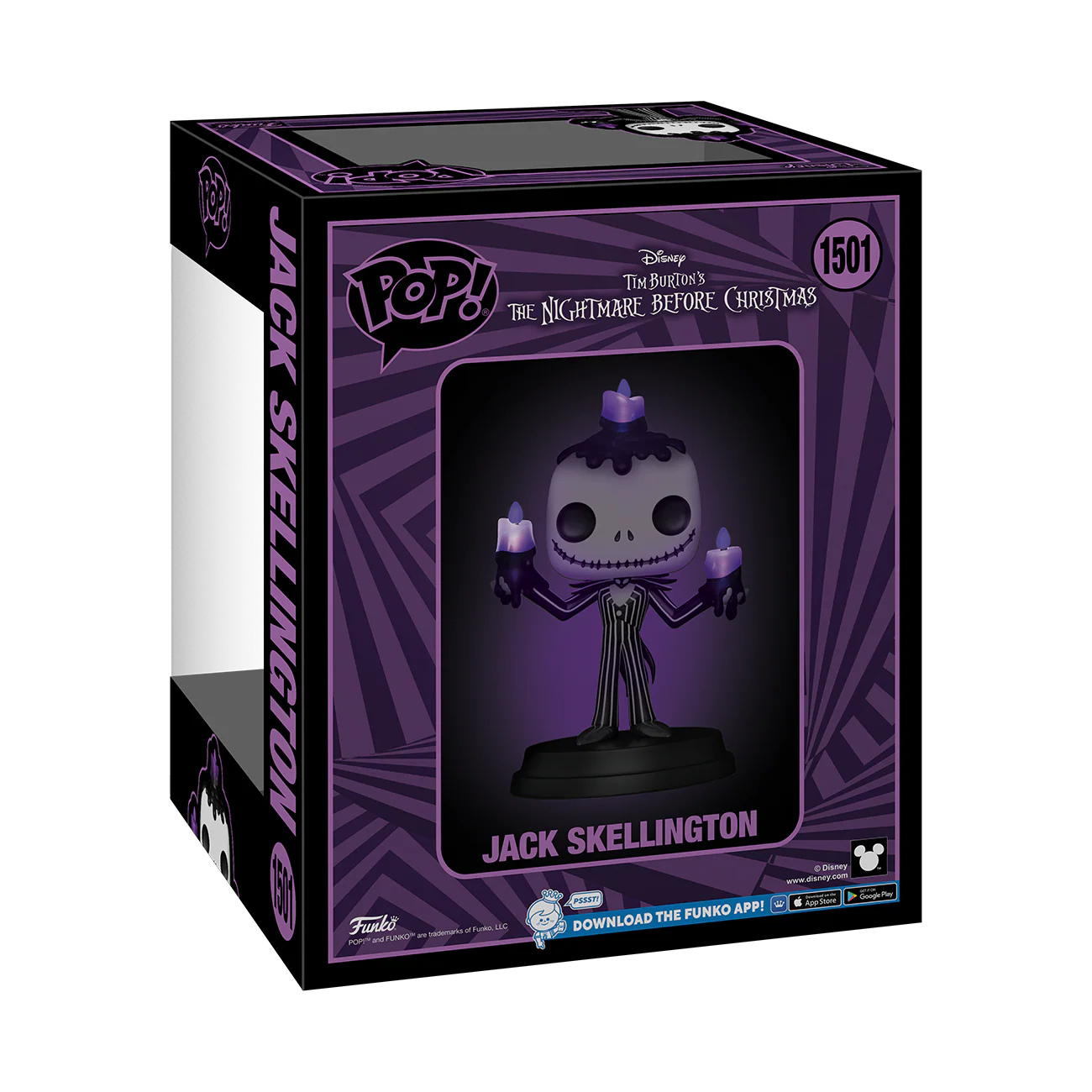 Jack Skellington (Lights Up) Halloween TNBC Funko Pop! Super Vinyl Figure - Image 4