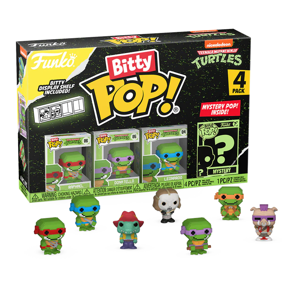 8-Bit Raphael 4-Pack TMNT Funko Bitty Pop! Vinyl Figures