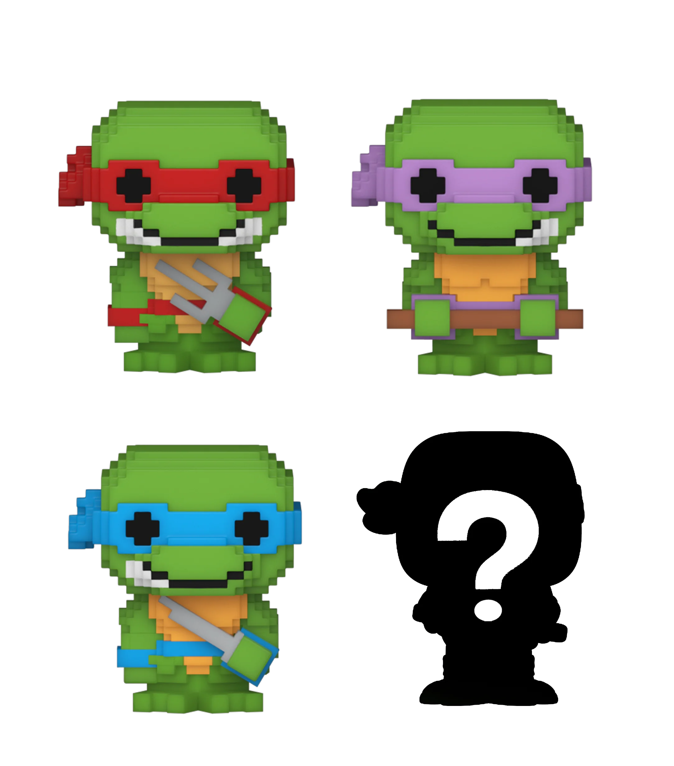 8-Bit Raphael 4-Pack TMNT Funko Bitty Pop! Vinyl Figures - Image 2