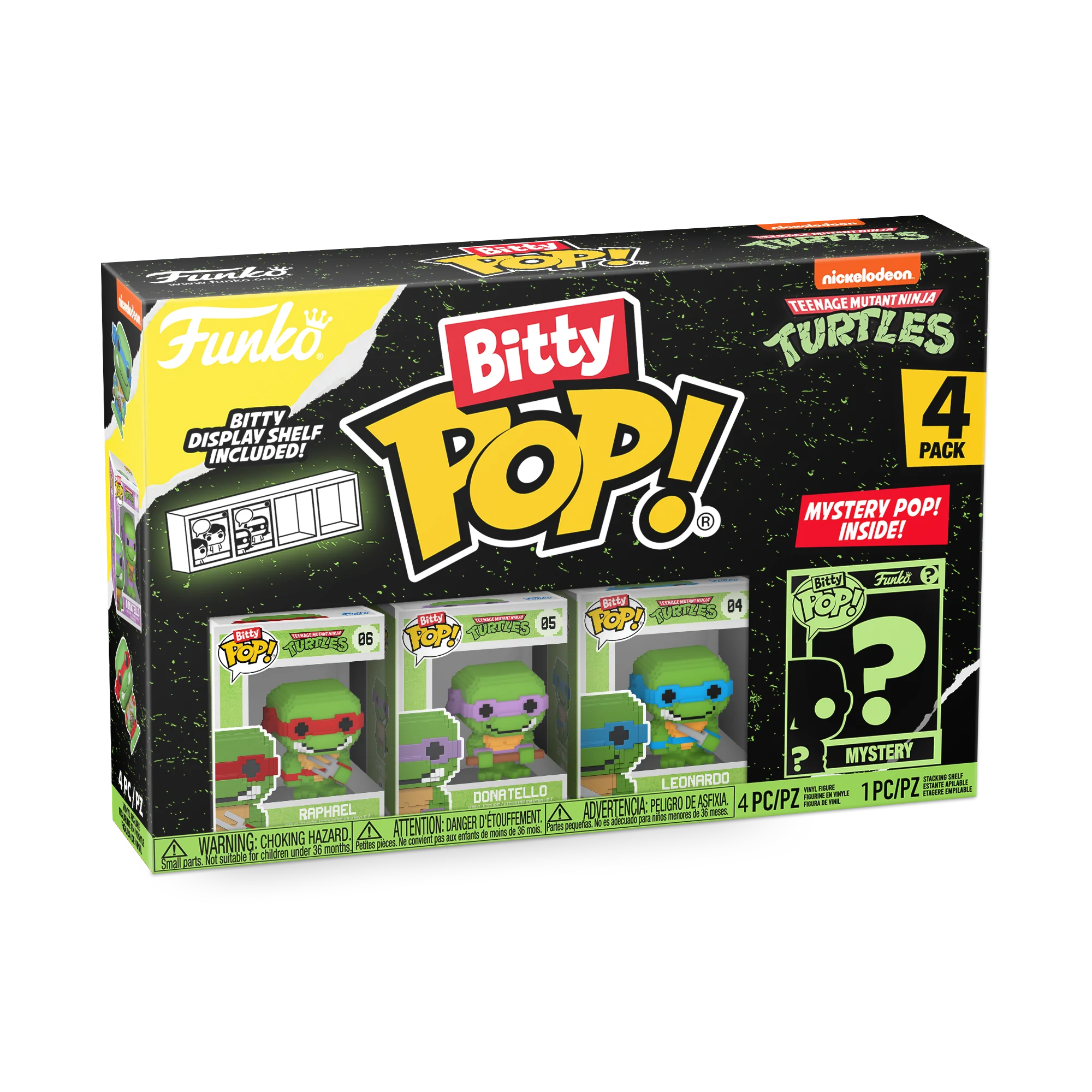 8-Bit Raphael 4-Pack TMNT Funko Bitty Pop! Vinyl Figures - Image 4