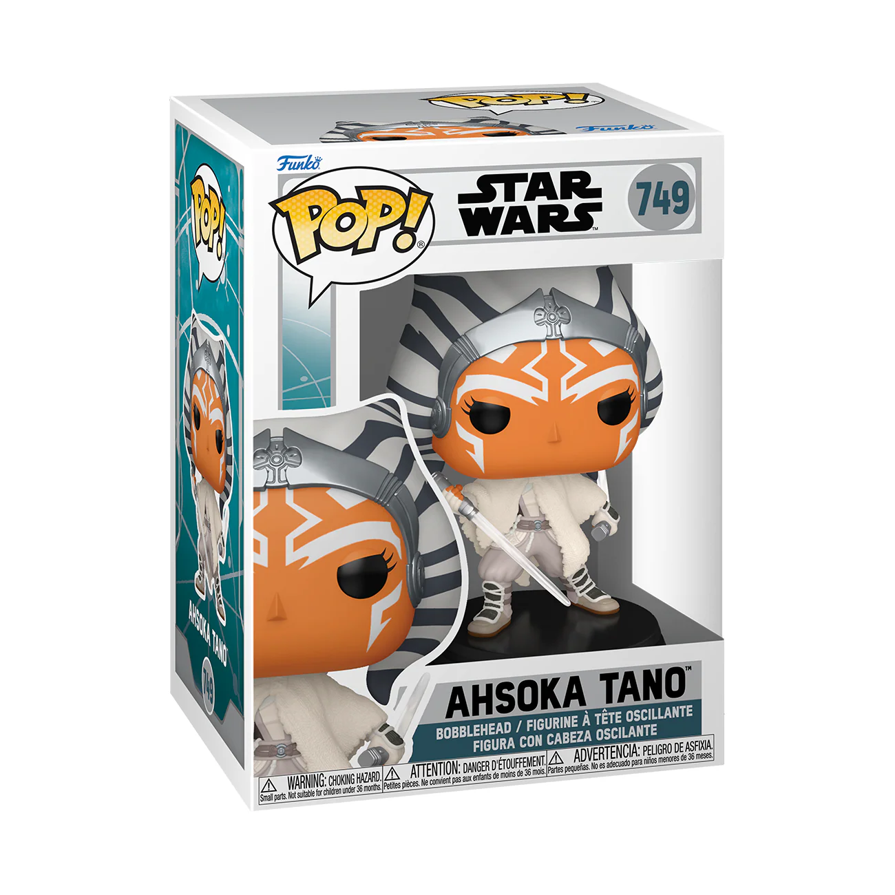 Ahsoka (White Outfit) Funko Pop! Star Wars Vinyl Figure - Image 3