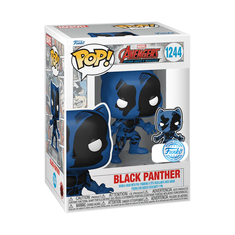 Black Panther with Pin Avengers Funko Pop! Marvel Vinyl Figure - Image 3