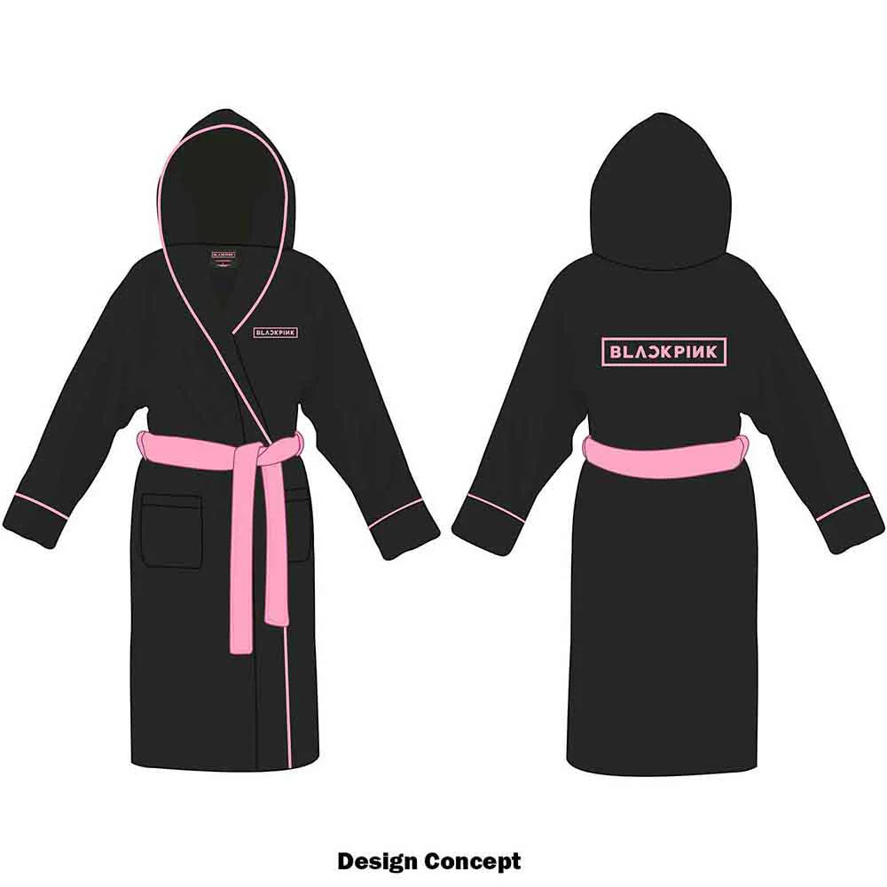 BlackPink Bathrobe Band Logo new Official Longsleeve Black Unisex - Image 2