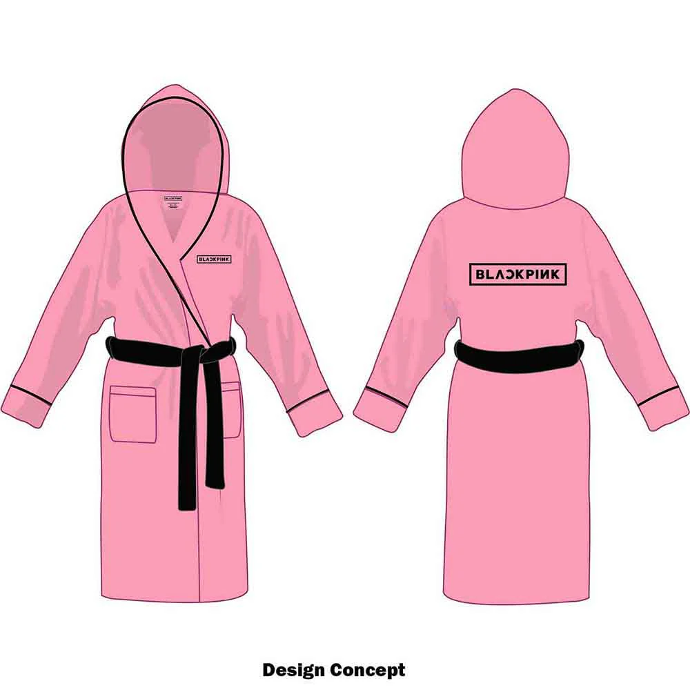 BlackPink Bathrobe Band Logo new Official Longsleeve Pink Unisex - Image 2