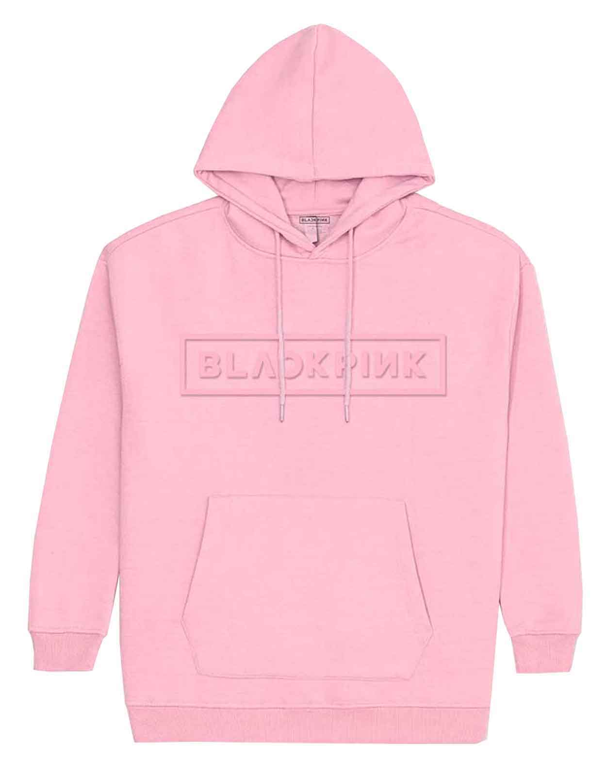 BlackPink Hoodie Logo new Official Unisex Pink Pullover - Image 3