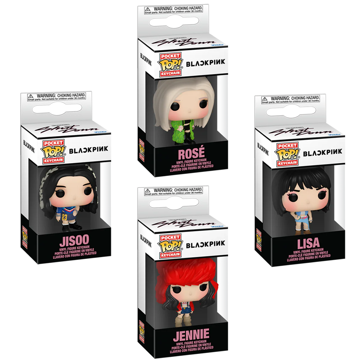 BLACKPINK (Shut Down) Funko Pocket Pop! Rocks Keychain Bundle of 4 - Image 2