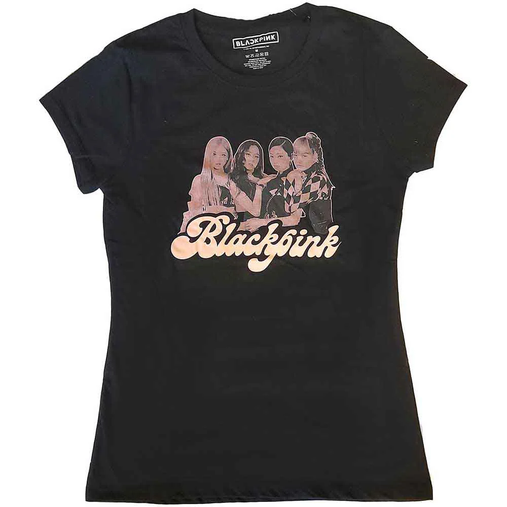 BlackPink T Shirt Band Photo new Official Womens Skinny Fit Black - Image 2