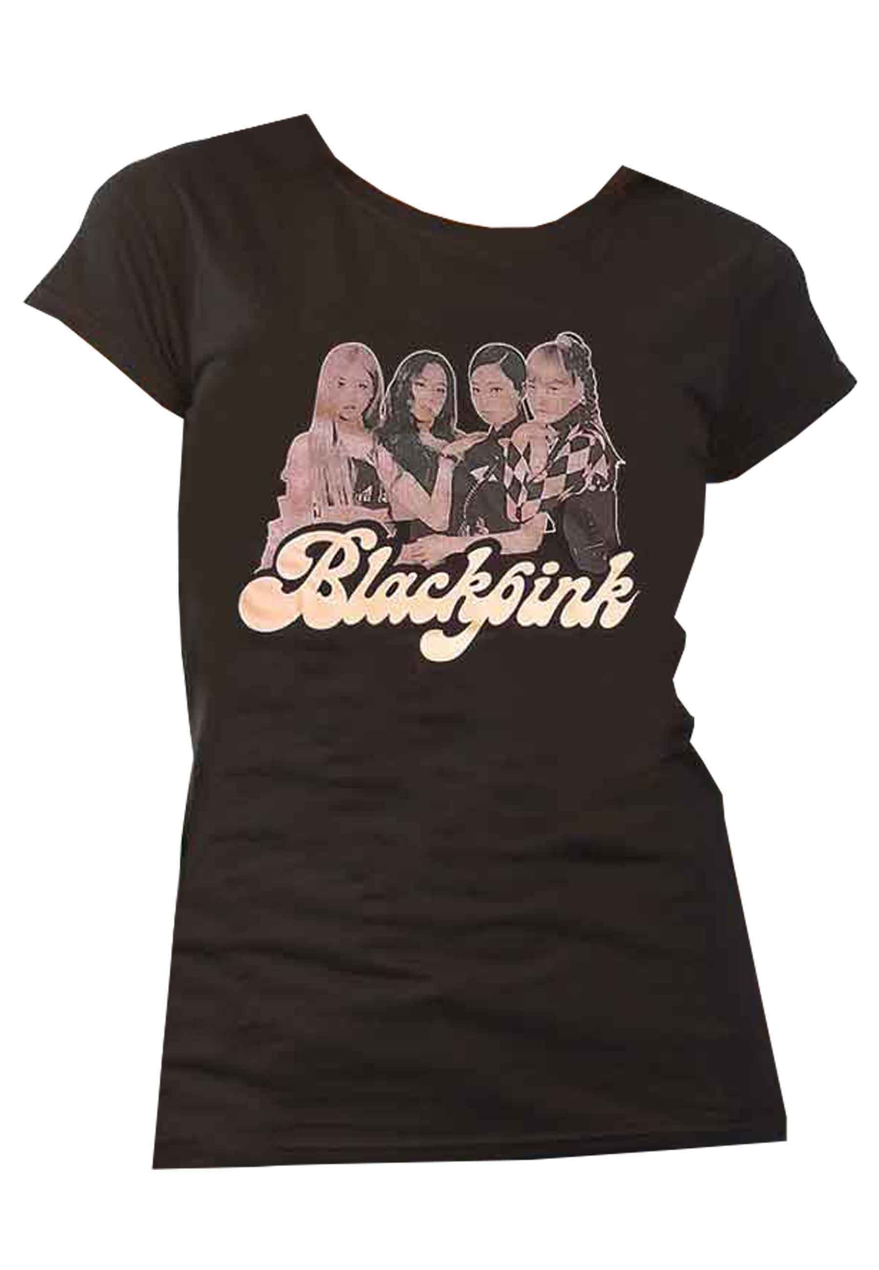 BlackPink T Shirt Band Photo new Official Womens Skinny Fit Black - Image 3