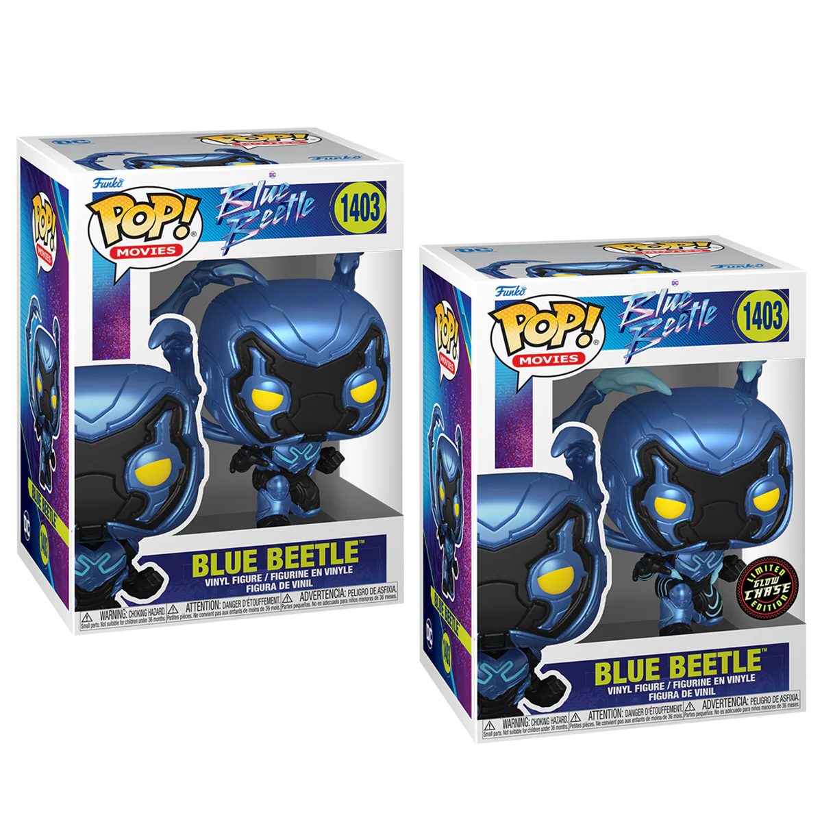 Blue Beetle Funko Pop! DC Comics Vinyl Figure Common + Chase Bundle - Image 2
