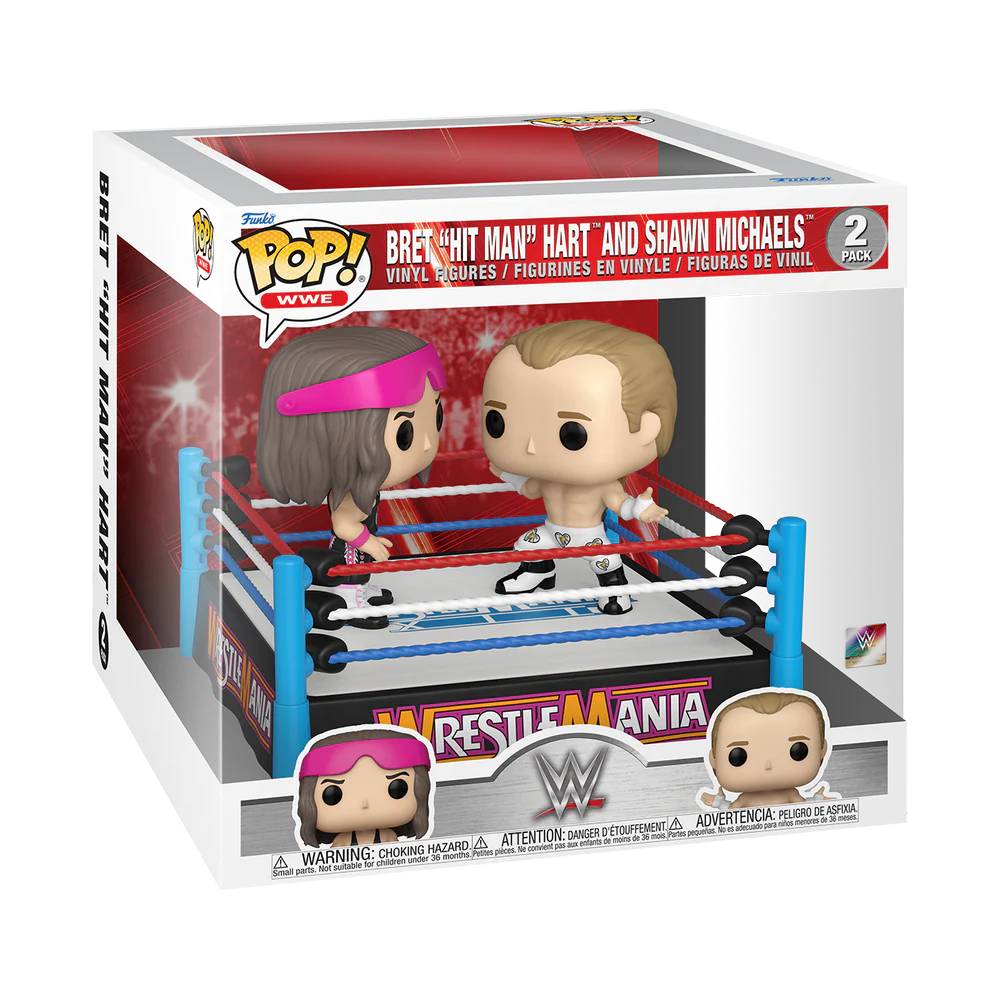 Bret Hart vs Shawn Michaels (Wrestle Mania) WWE Funko Pop! Moment Vinyl Figure - Image 2