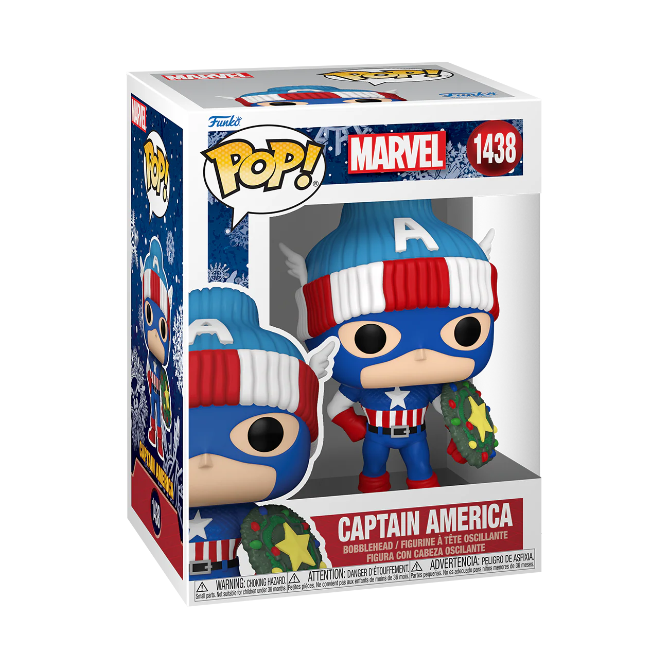 Captain America (Holiday) Funko Pop! Marvel Vinyl Figure - Image 2