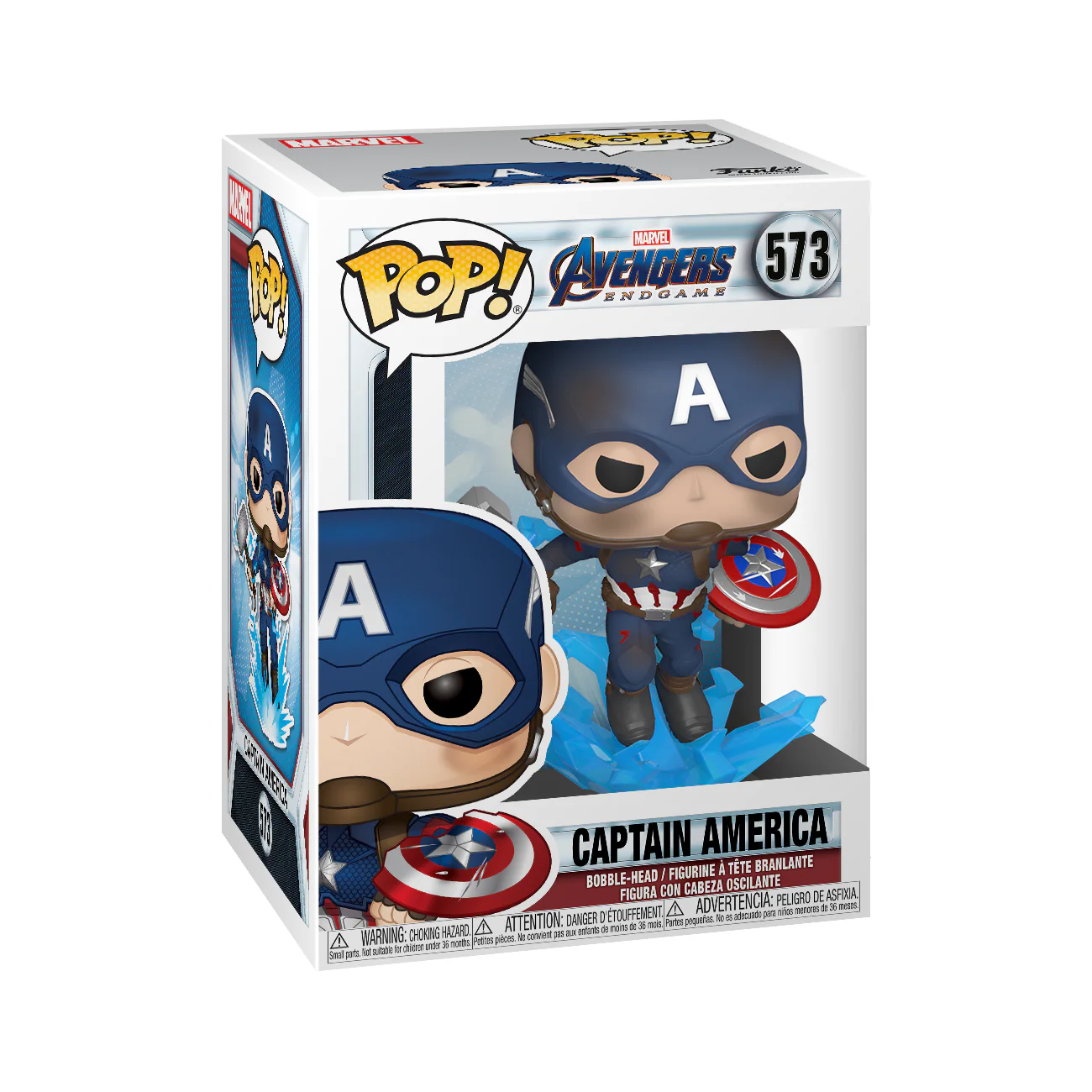 Captain America (with Mjolnir) Avengers Endgame Funko Pop! Marvel Vinyl Figure - Image 3
