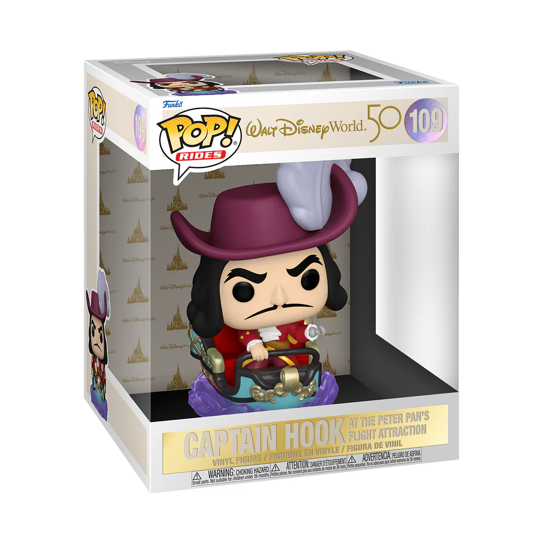 Captain Hook on Peter Pan Flight Disney Funko Pop! Rides Vinyl Figure - Image 3