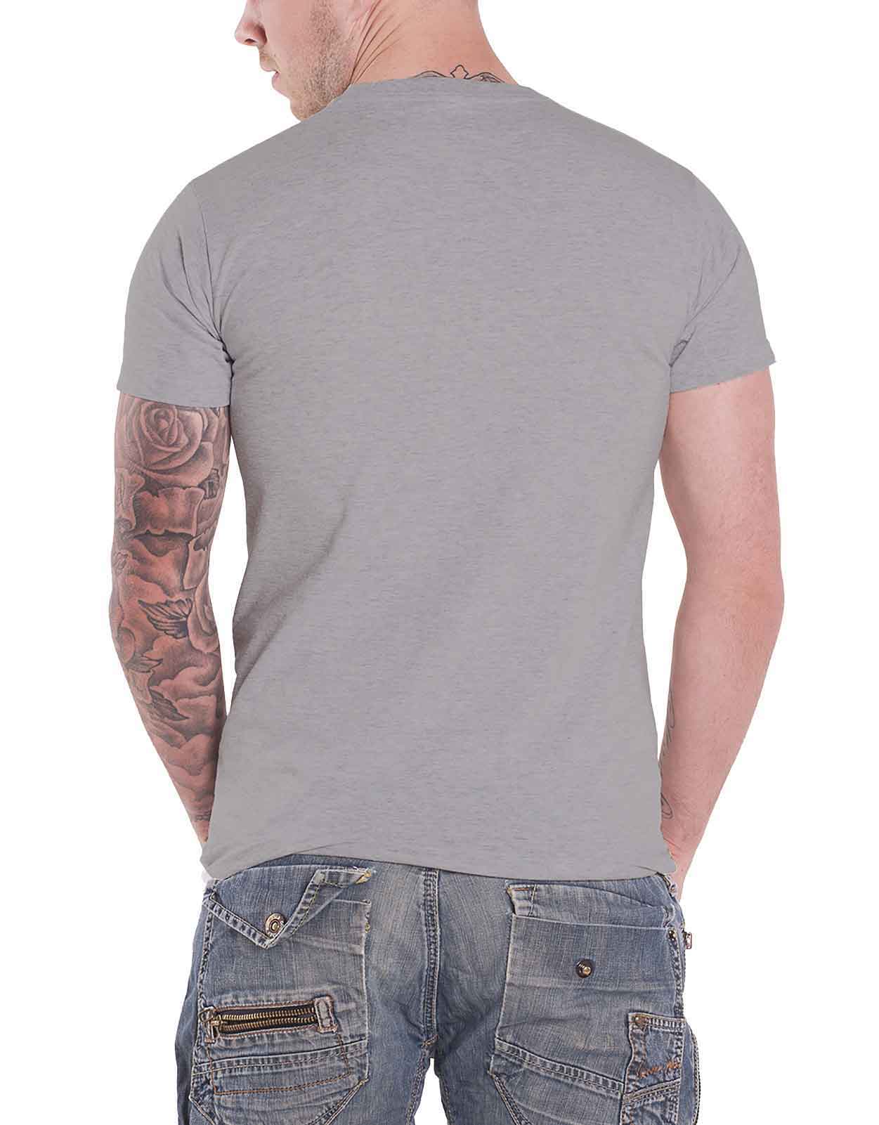 Captain Marvel T Shirt Distressed Circle Logo Official Marvel Comics Mens Grey - Image 2