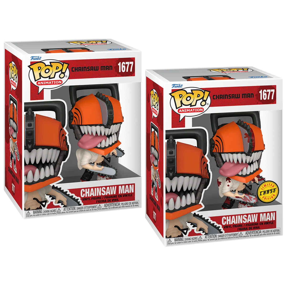 Chainsaw Man Funko Pop! Anime Vinyl Figure Common + Chase Bundle - Image 2