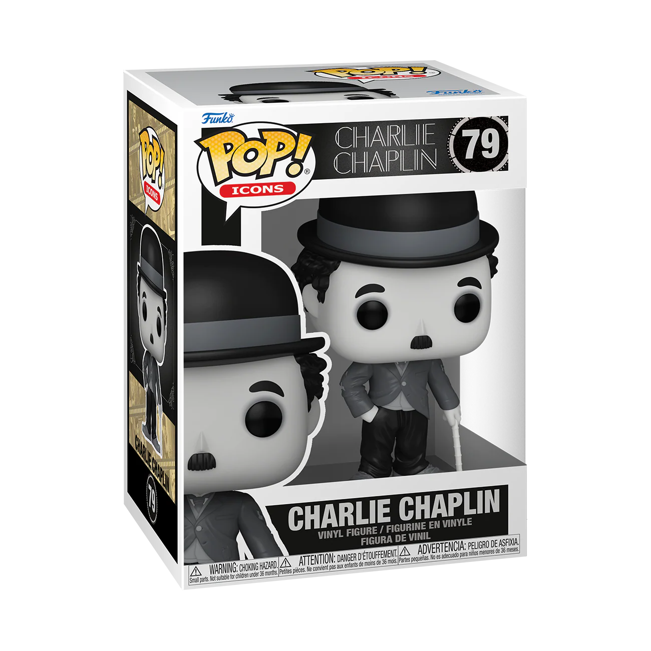 Charlie Chaplin Funko Pop! Icons Vinyl Figure - Image 2