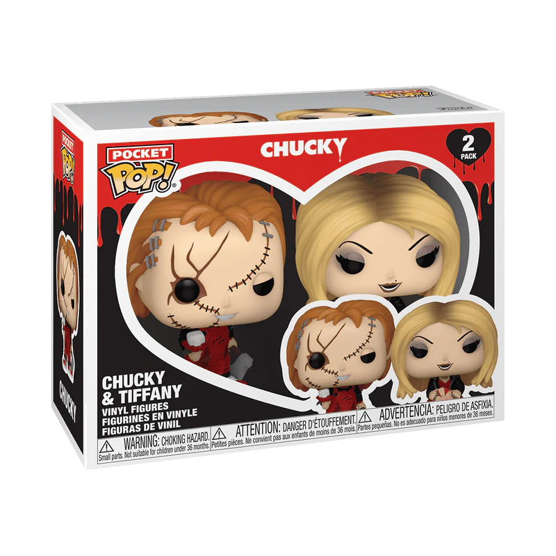 Chucky & Tiffany (Valentine) 2-Pack Chucky Funko Pocket Pop! Vinyl Figures - Image 2