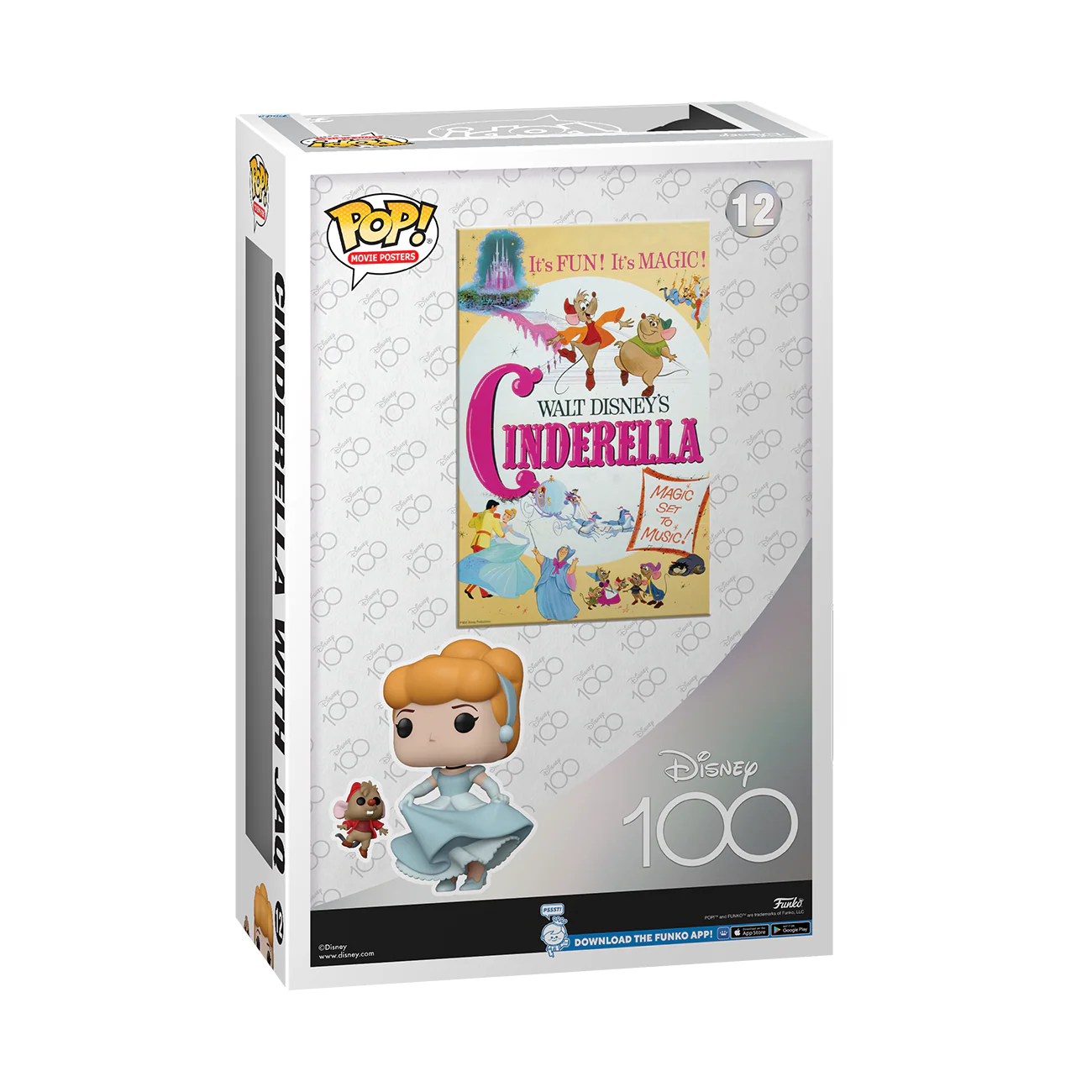 Funko POP! Disney Cinderella with Jaq Movie Poster #12 Vinyl Figure New - Image 3