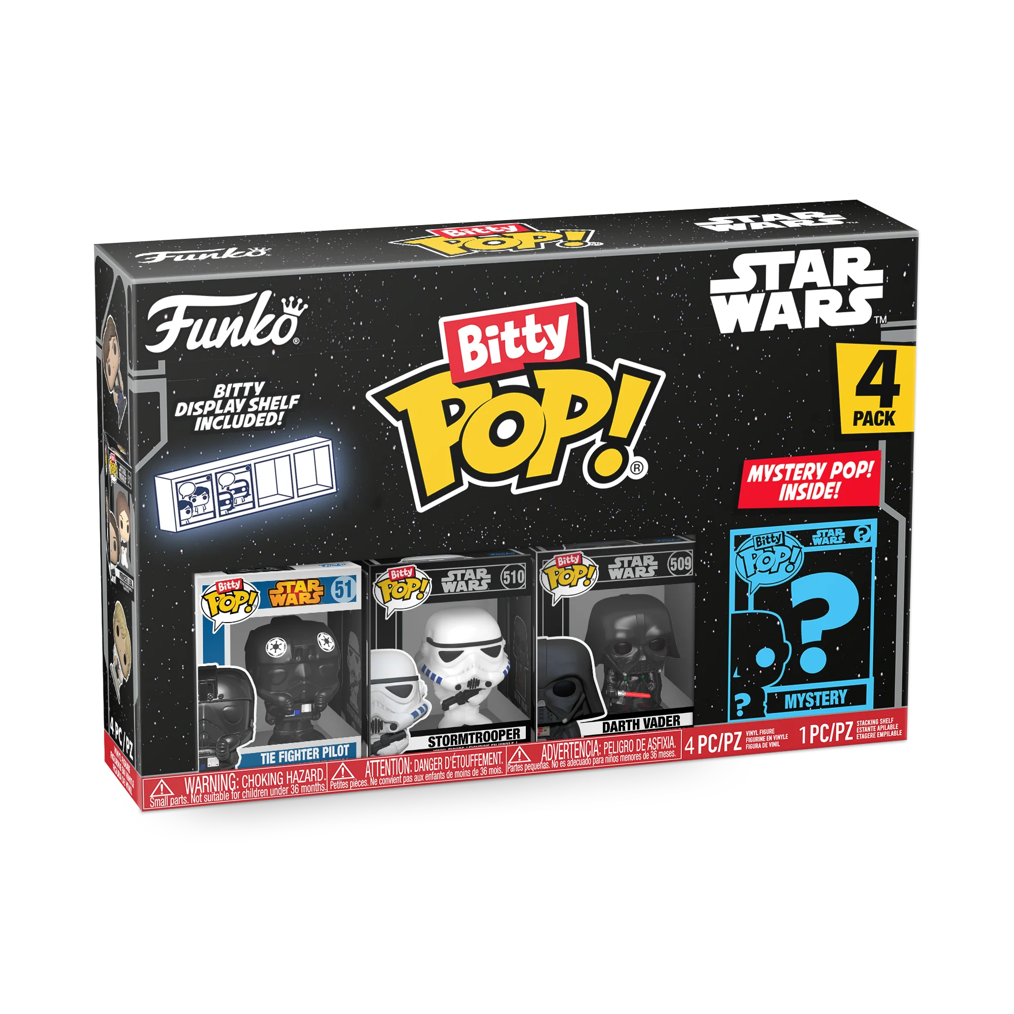 Darth Vader 4-Pack Star Wars Funko Bitty Pop! Vinyl Figures - Image 4