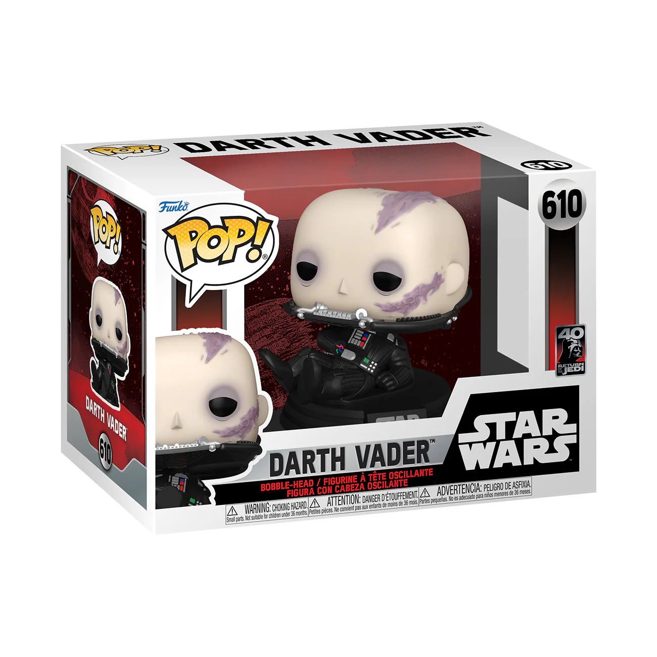 Darth Vader (Unmasked) Funko Pop! Star Wars Vinyl Figure - Image 3