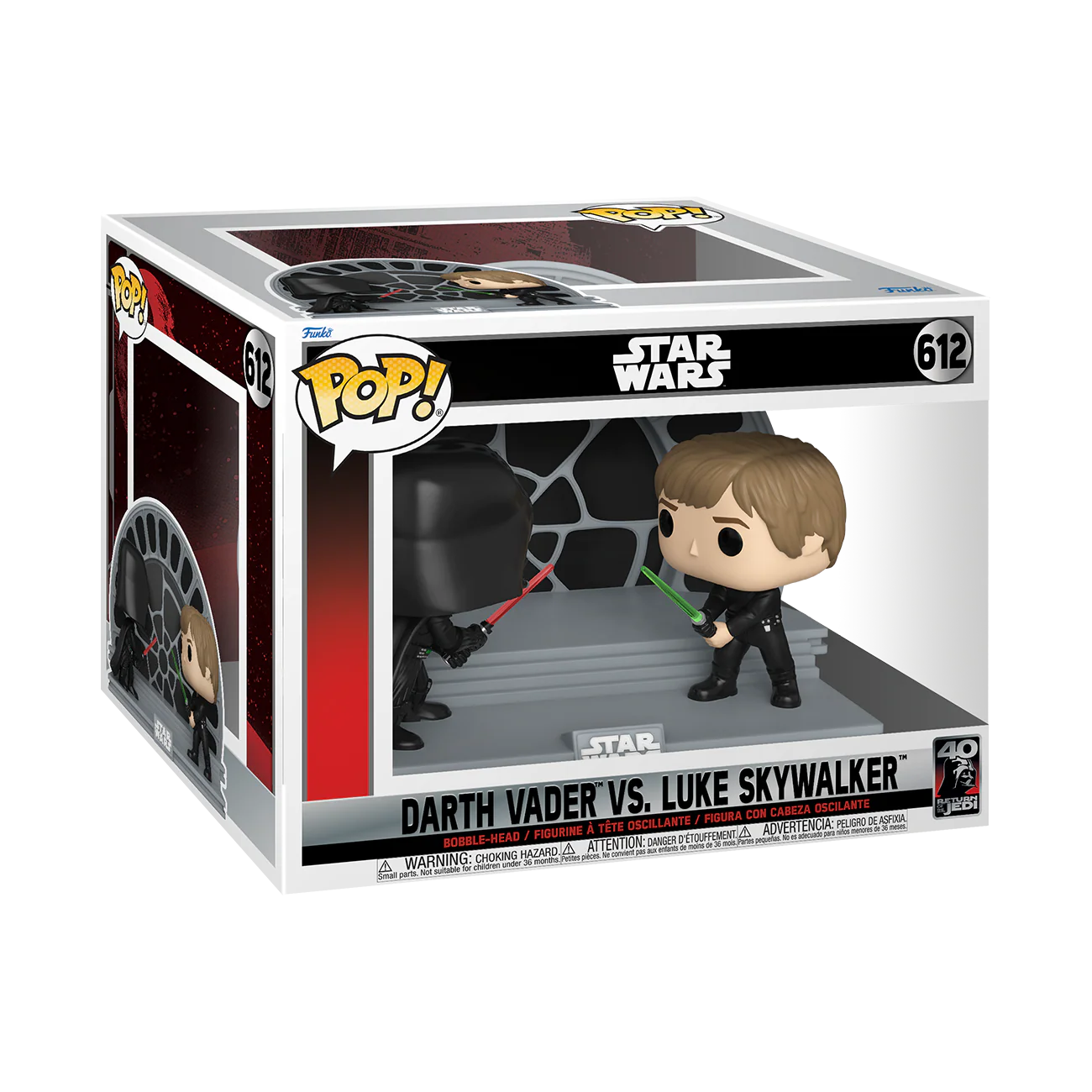 Darth Vader vs Luke Skywalker Star Wars Funko Pop! Moment Vinyl Figure - Image 2