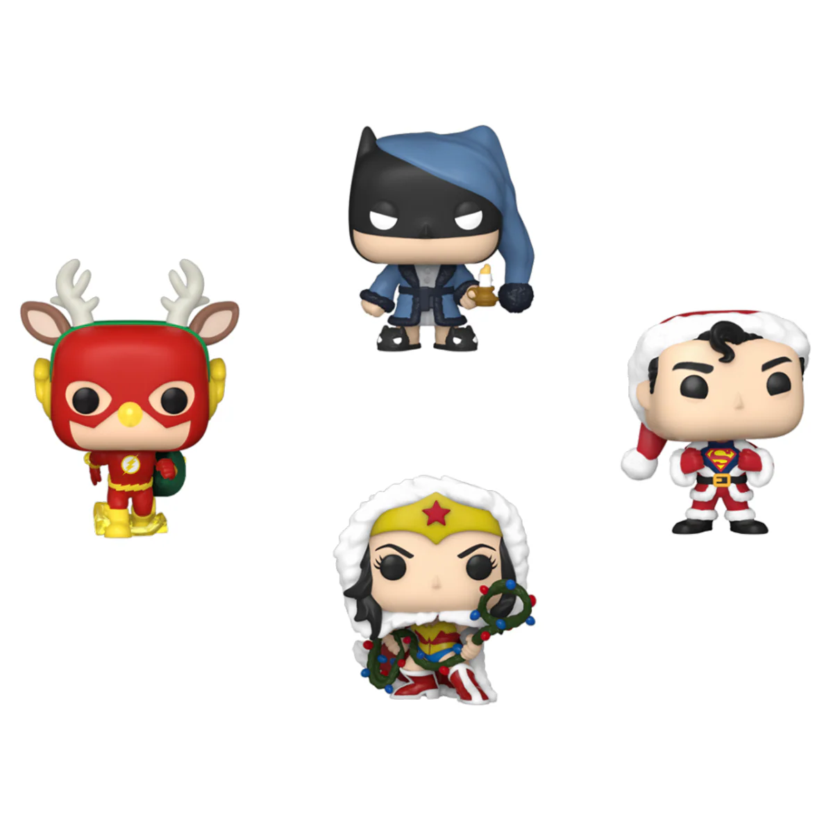 DC Holiday Tree 4-Pack Funko Pocket Pop! DC Comics Vinyl Figures - Image 2