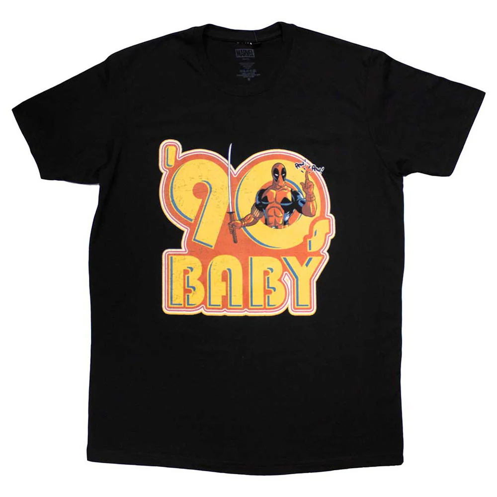 Deadpool 90s Baby Retro Logo T Shirt - Image 3
