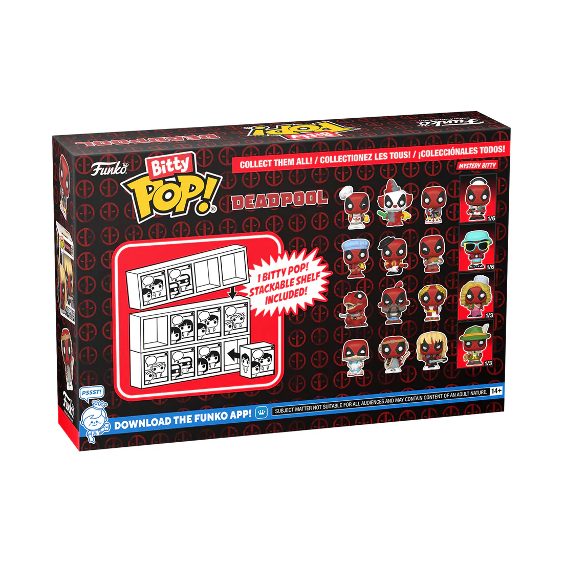 Deadpool (Bathtime) 4-Pack Deadpool Funko Bitty Pop! Vinyl Figures - Image 3
