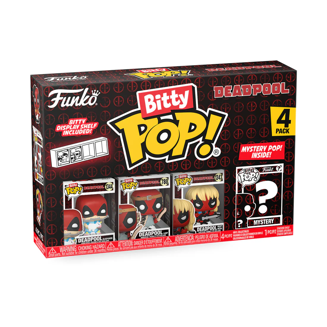 Deadpool (Sleepover) 4-Pack Deadpool Funko Bitty Pop! Vinyl Figures - Image 3