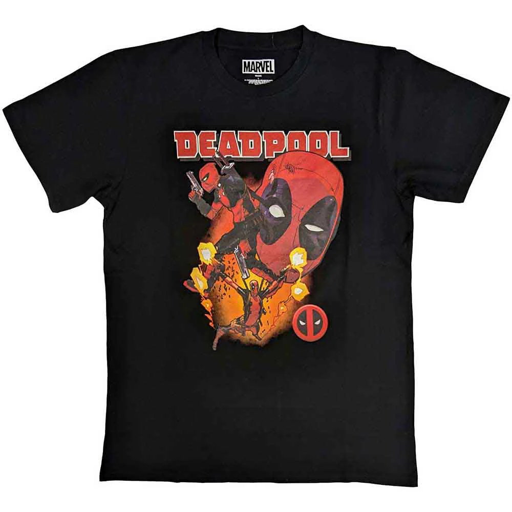 Deadpool T Shirt Collage new Official Marvel Black