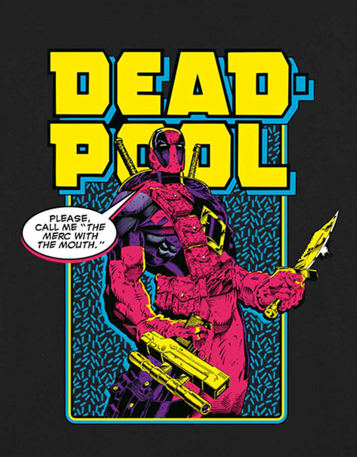 Deadpool T Shirt Comic Merc new Official Marvel Comics Mens Black - Image 3