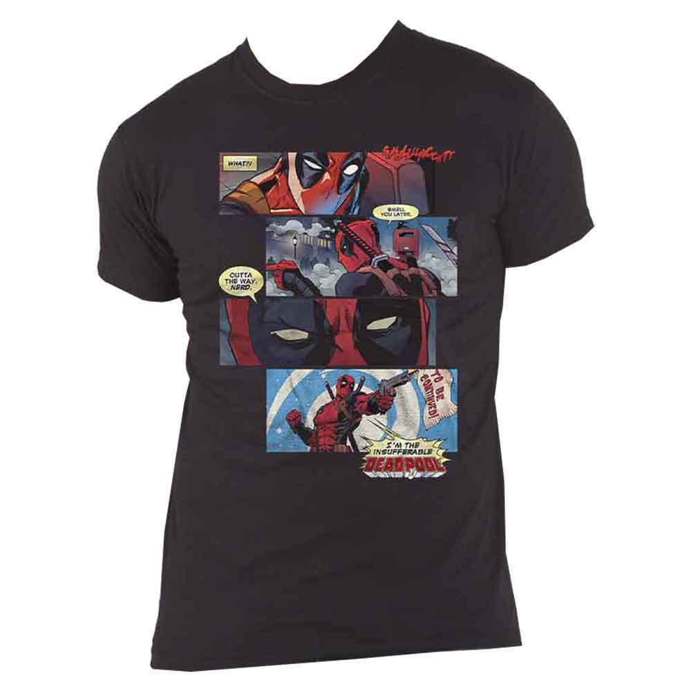 Deadpool T Shirt Comic Strip new Official Marvel Black - Image 4