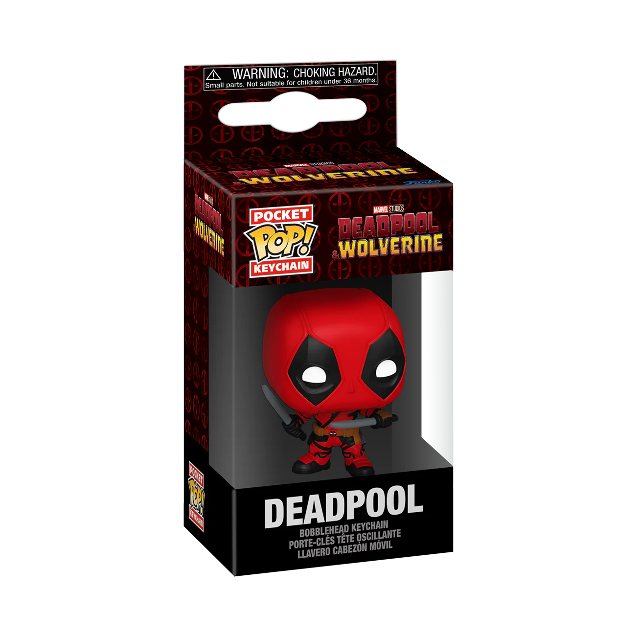 Deadpool with Swords Deadpool & Wolverine Funko Pocket Pop! Marvel Keychain - Image 2
