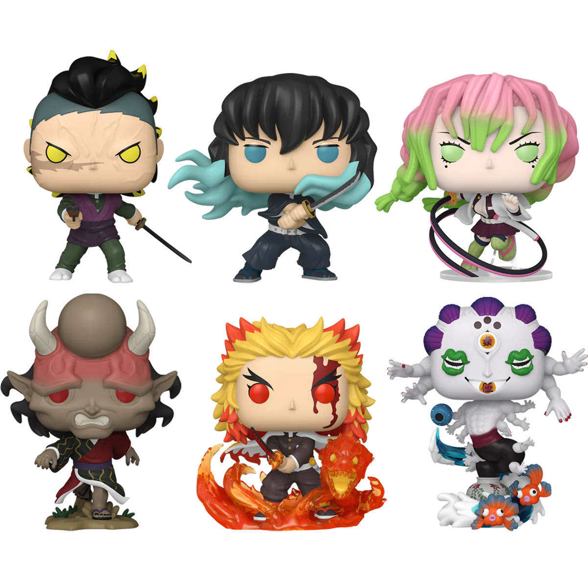 Demon Slayer Funko Pop! Anime Vinyl Figure Bundle of 6