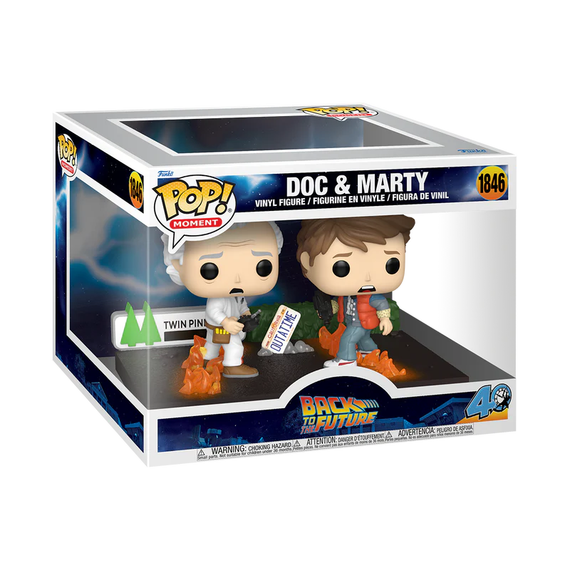 Doc & Marty Back to the Future Funko Pop! Moment Vinyl Figure - Image 2