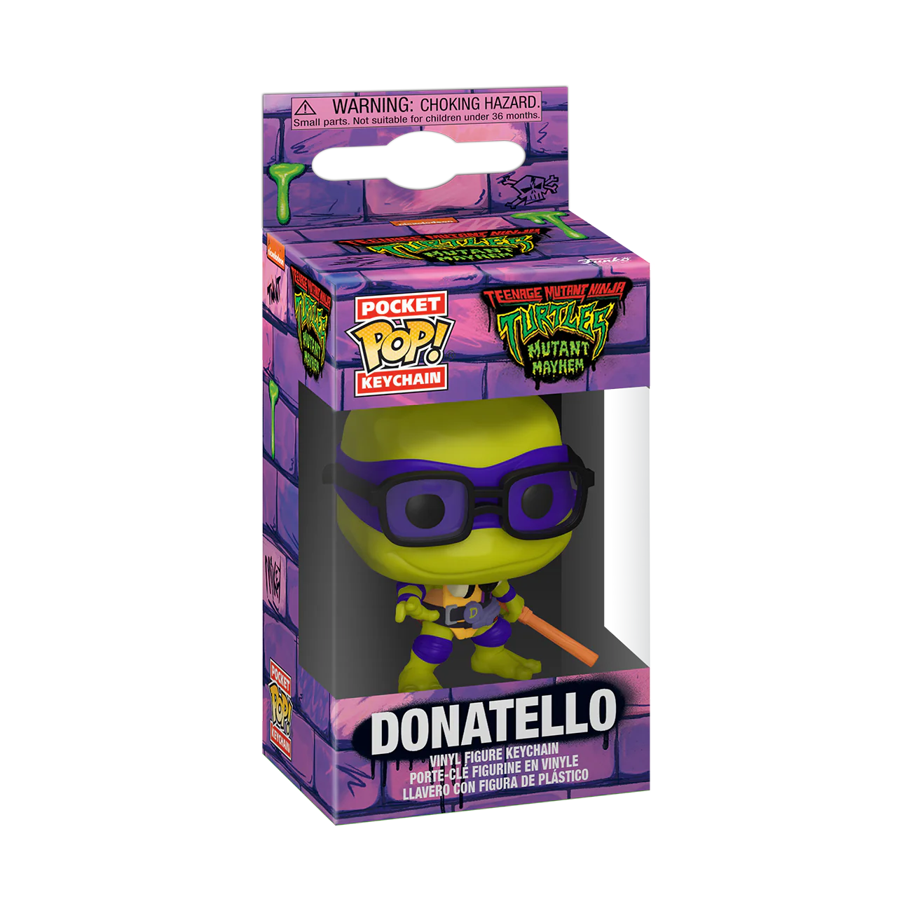 Donatello TMNT: Mutant Mayhem Funko Pocket Pop! Movies Keychain - Image 2