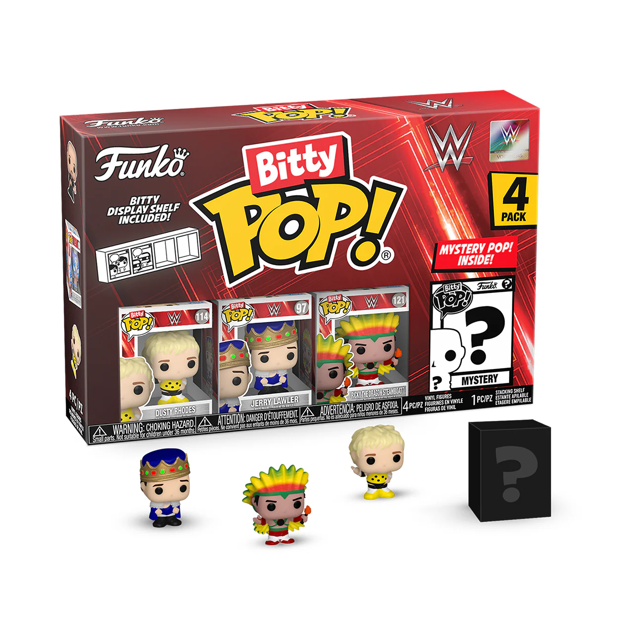 Dusty Rhodes 4-Pack WWE Funko Bitty Pop! Vinyl Figures