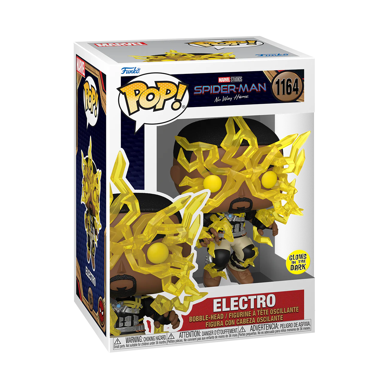Electro (Glow) Spider-Man No Way Home Funko Pop! & Tee Box - Image 4