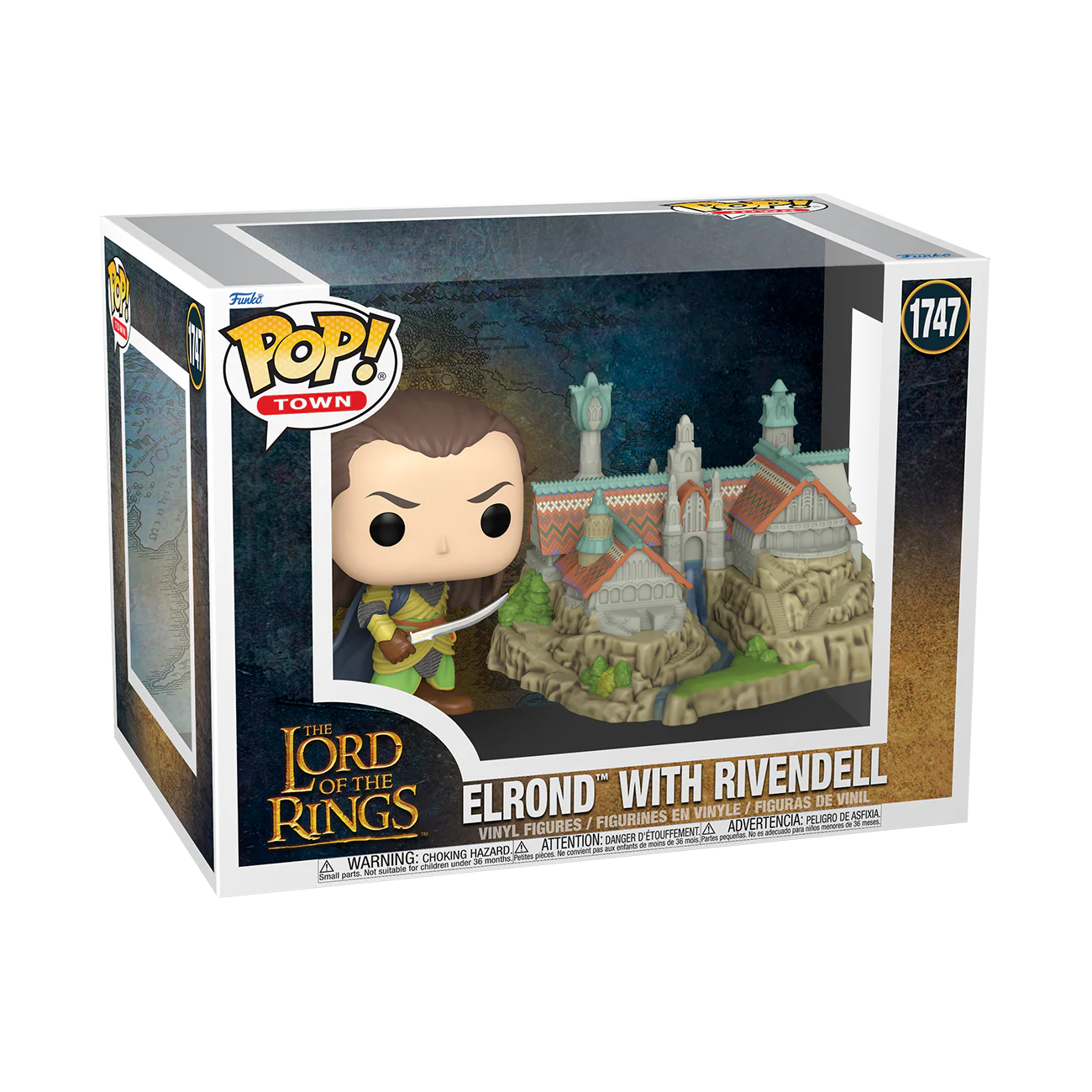 Elrond with Rivendell Lord of the Rings Funko Pop! Towns Vinyl Figure - Image 2