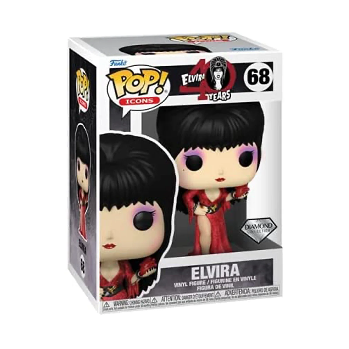 Elvira 40th Anniversary Funko Pop! Icons Vinyl Figure - Image 2