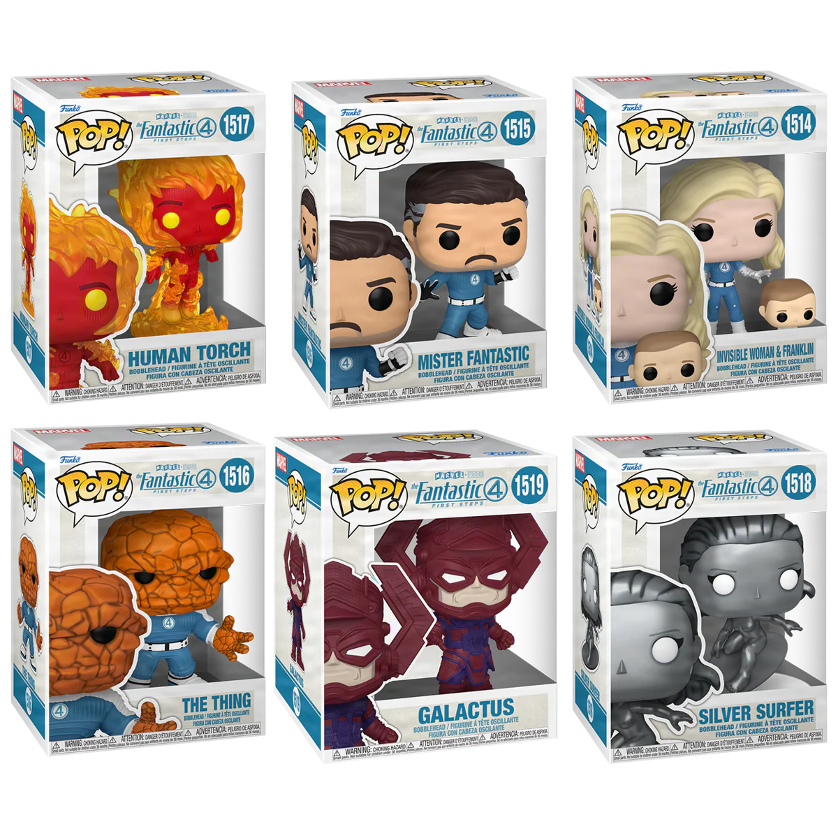 Fantastic Four: First Steps Funko Pop! Marvel Vinyl Figure Bundle of 6 - Image 2