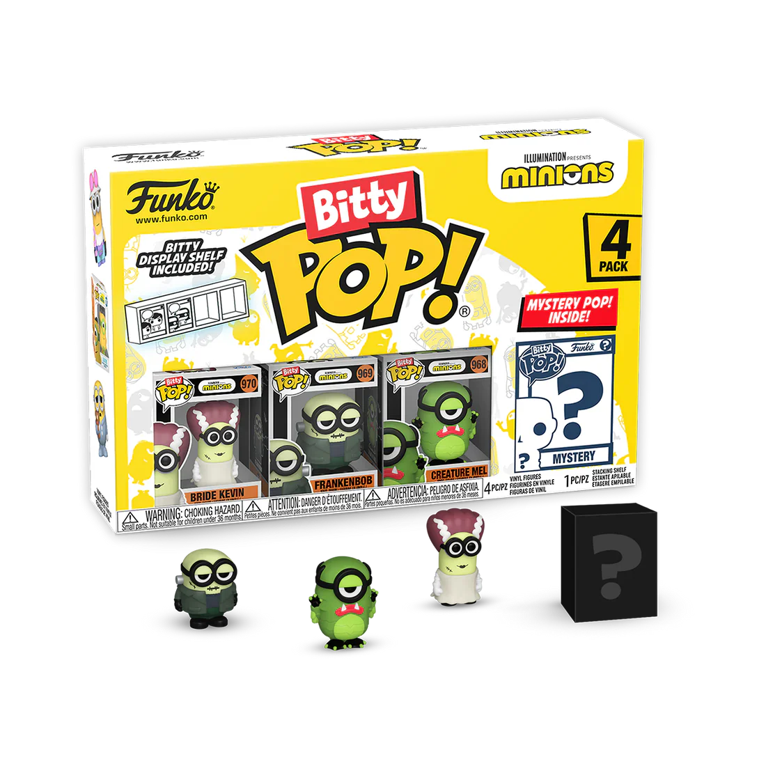 Frankenbob 4-Pack Minions Funko Bitty Pop! Vinyl Figures