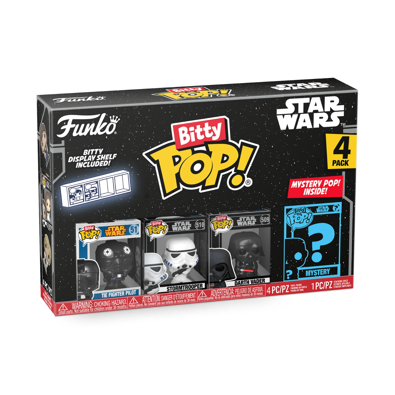 Funko Bitty POP! Darth Vader Star Wars 4-pack Vinyl Figures New - Image 3