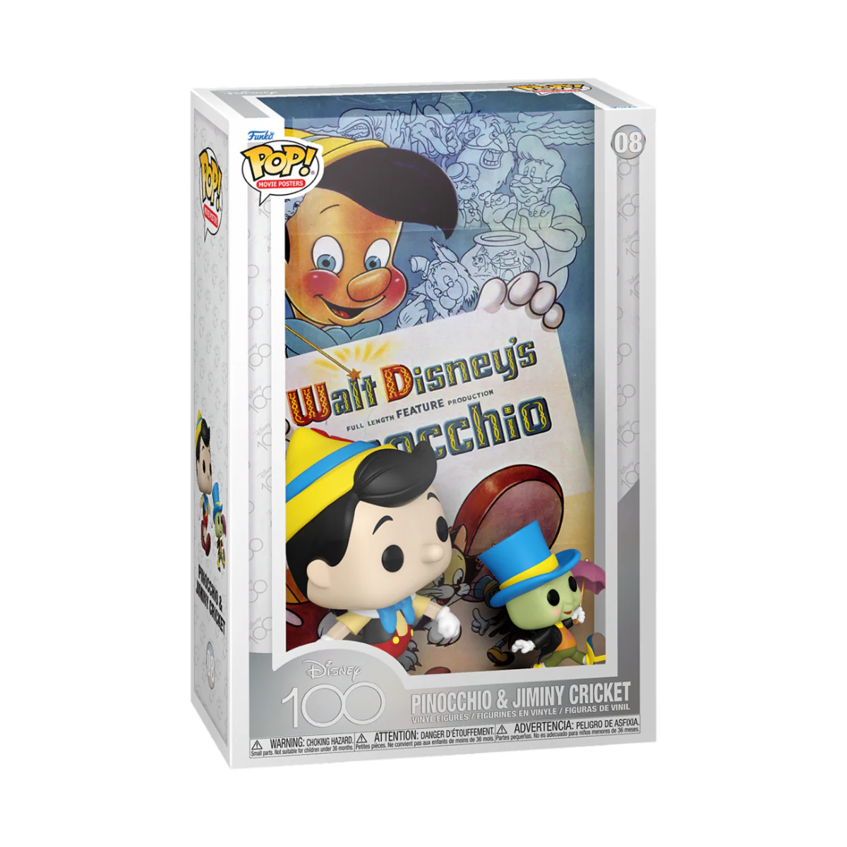Funko POP! Disney Pinocchio & Jiminy Cricket Movie Poster #08 Vinyl Figure New