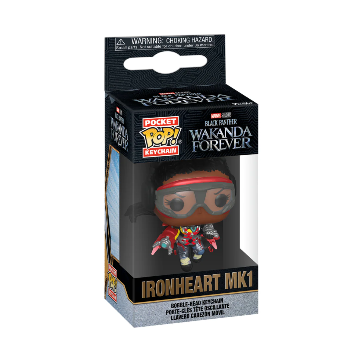 Funko POP! Keychain Marvel Ironheart MK1 Black Panther Vinyl Keyring - Image 2