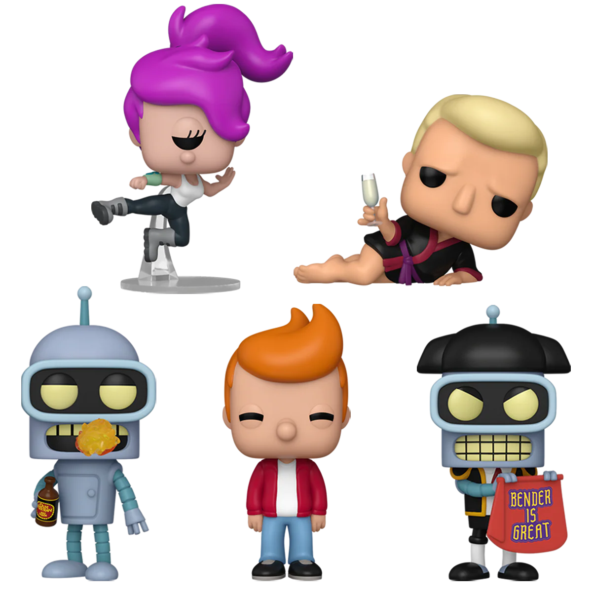 Futurama Funko Pop! Animation Vinyl Figure Bundle of 5