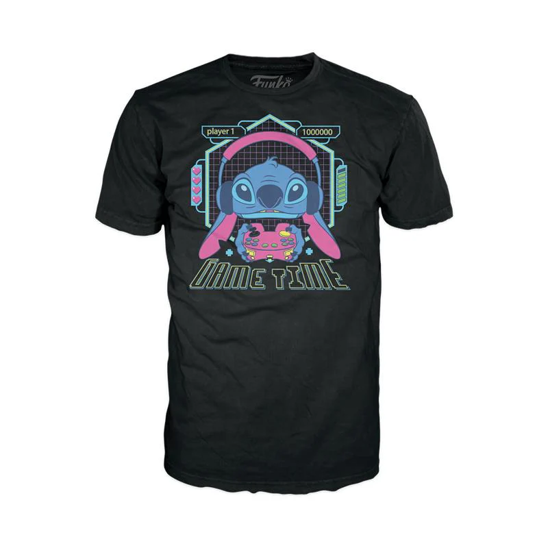 Gamer Stitch with Frog Lilo & Stitch Disney Funko Pop! & Tee Box - Image 4