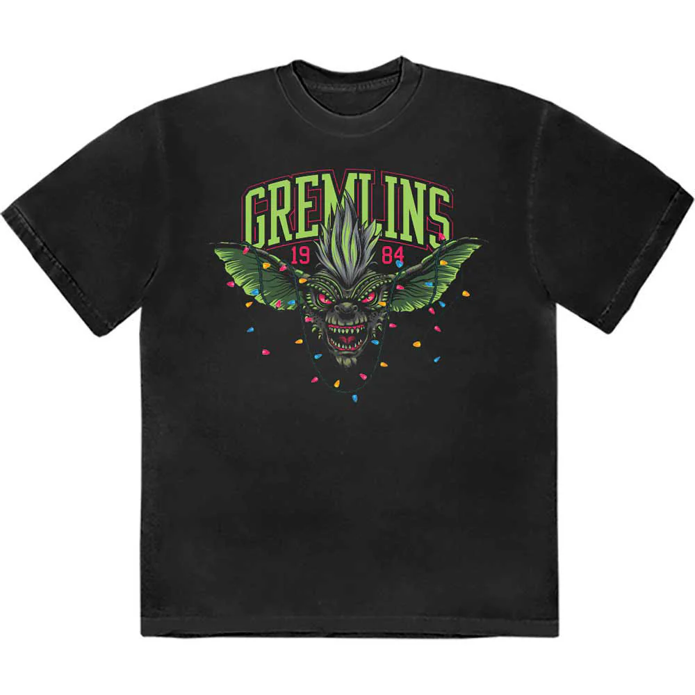 Gremlins Stripe 1984 Xmas Lights T Shirt - Image 3