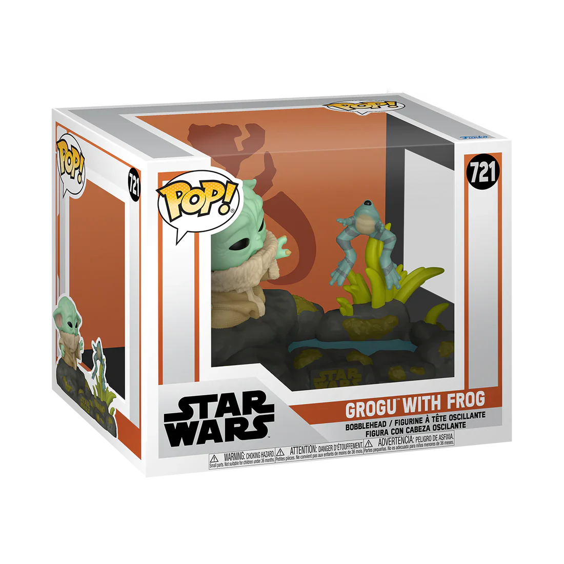 Grogu with Frog The Mandalorian Funko Pop! Deluxe Vinyl Figure - Image 2